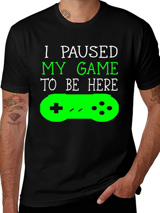 Camiseta Gamer: Juego Pausado - ¡Aquí Estoy!