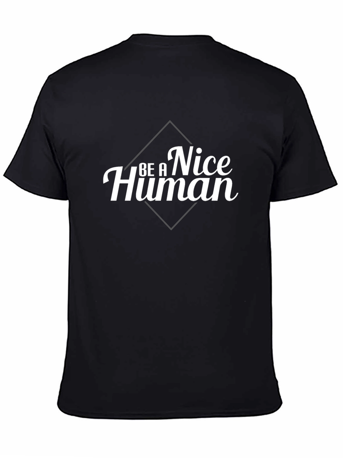 Camiseta Negra Sé un Humano Agradable