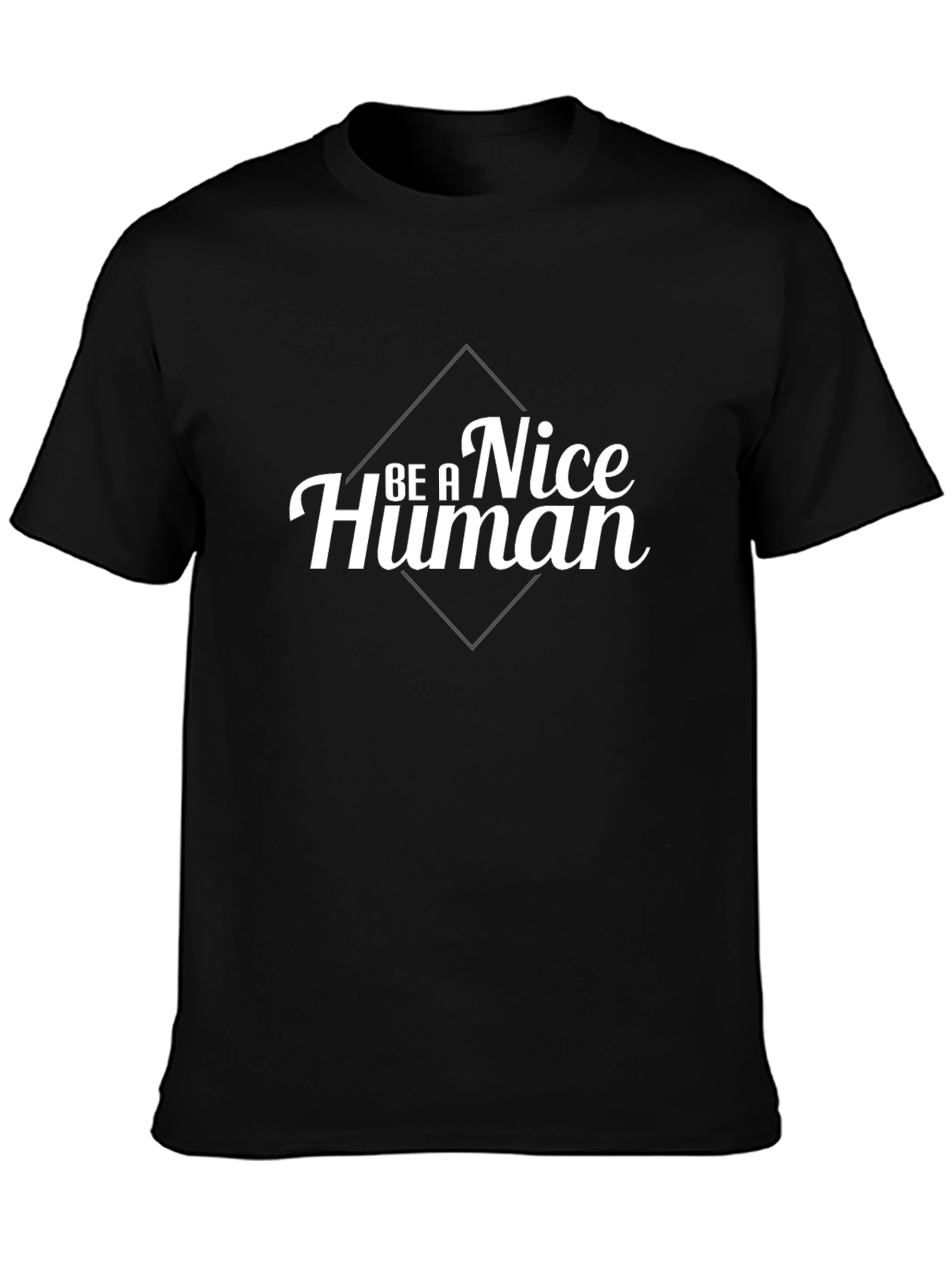 Camiseta Negra Sé un Humano Agradable