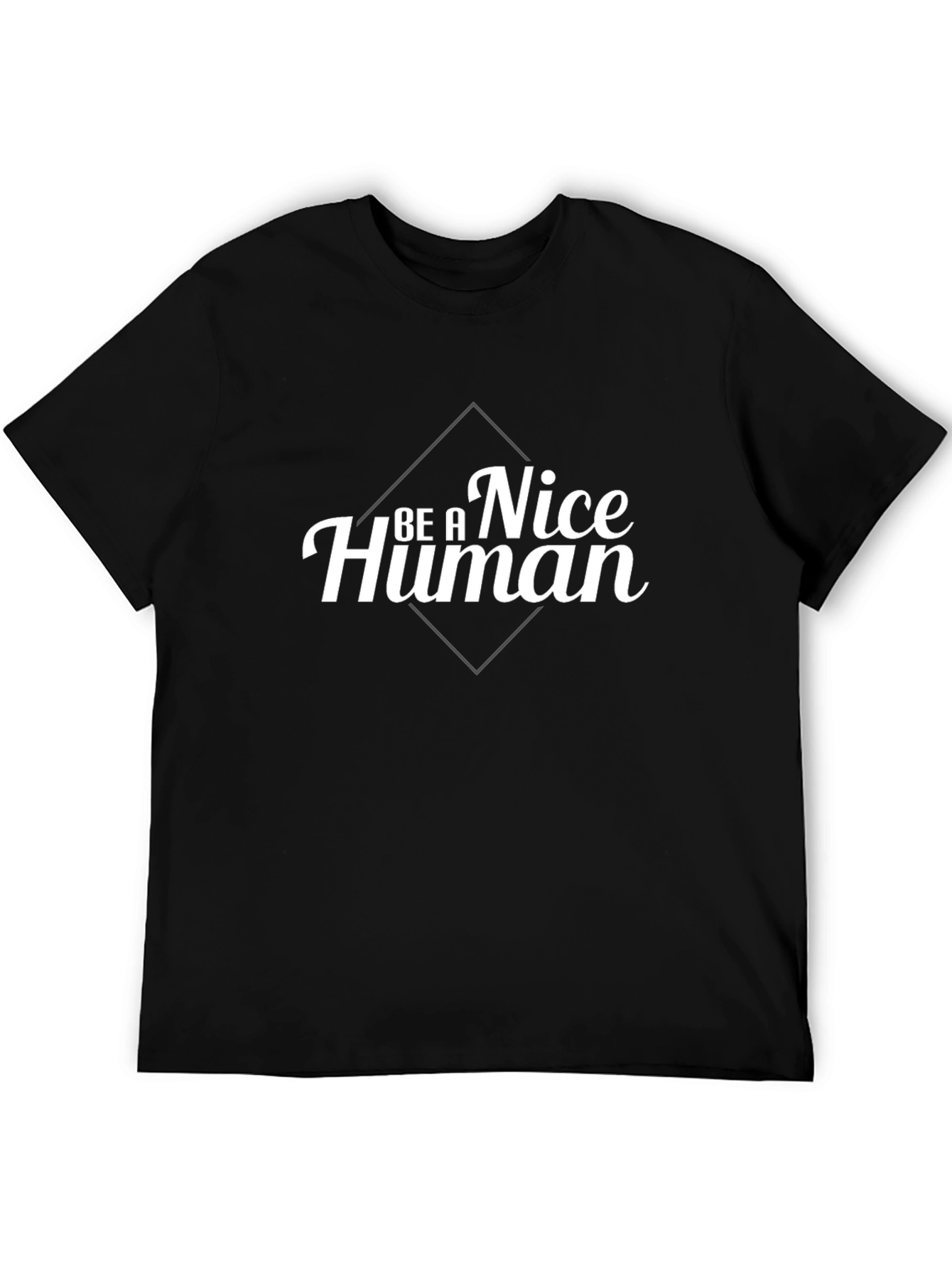 Camiseta Negra Sé un Humano Agradable