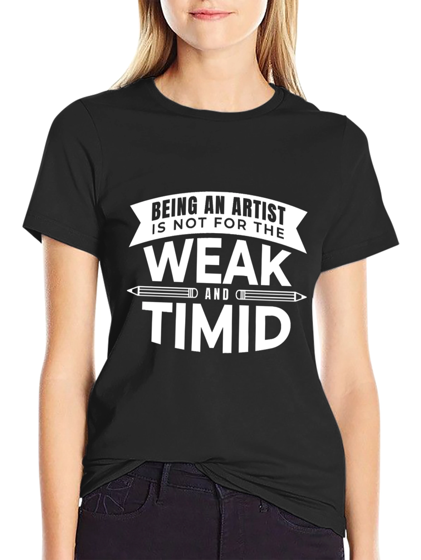 Camiseta Negra Ser Artista No Es Para Débiles