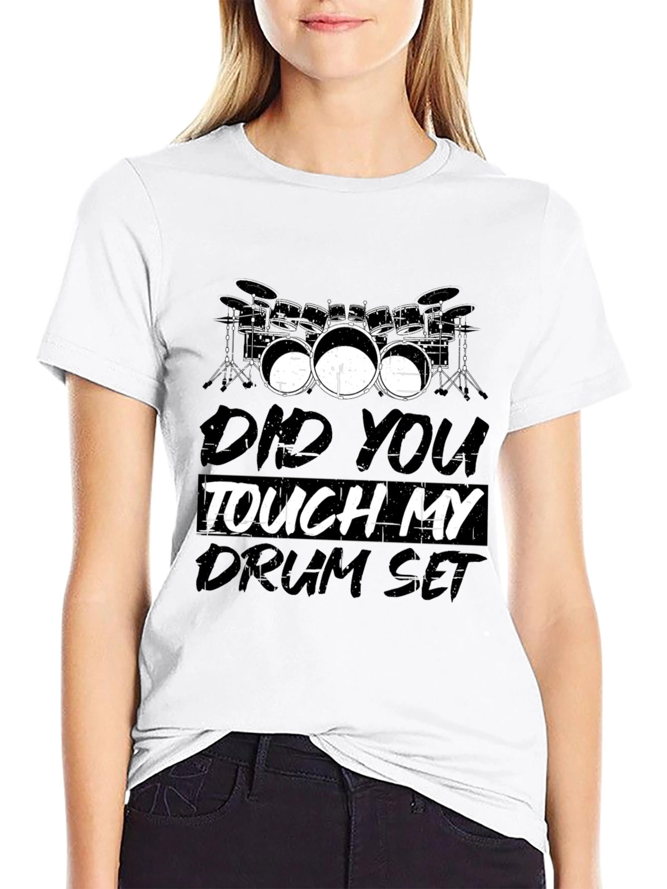 Camiseta Negra Drum Set: Para Amantes de la Batería