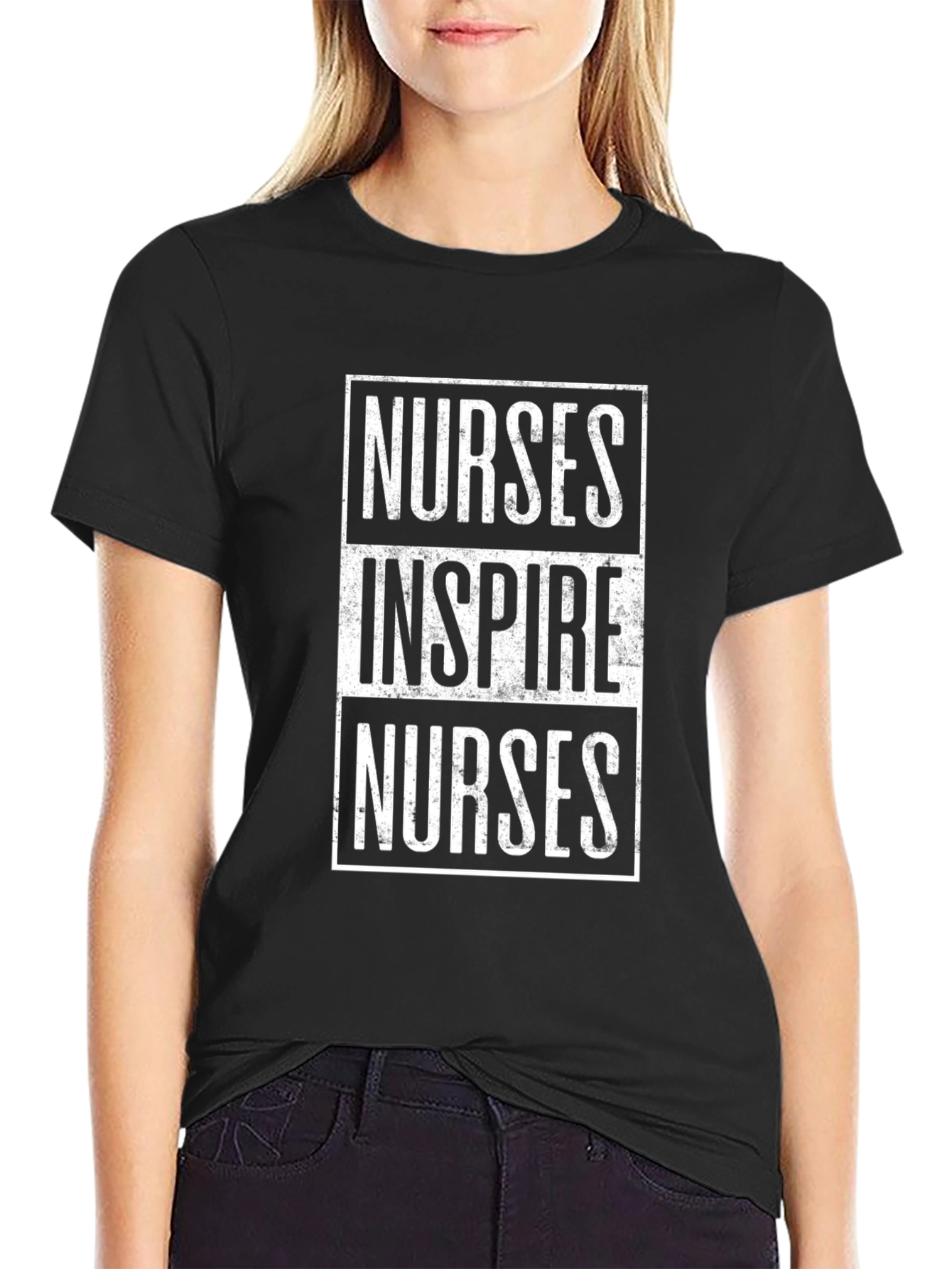 Camiseta Negra: Nurses Inspire Nurses