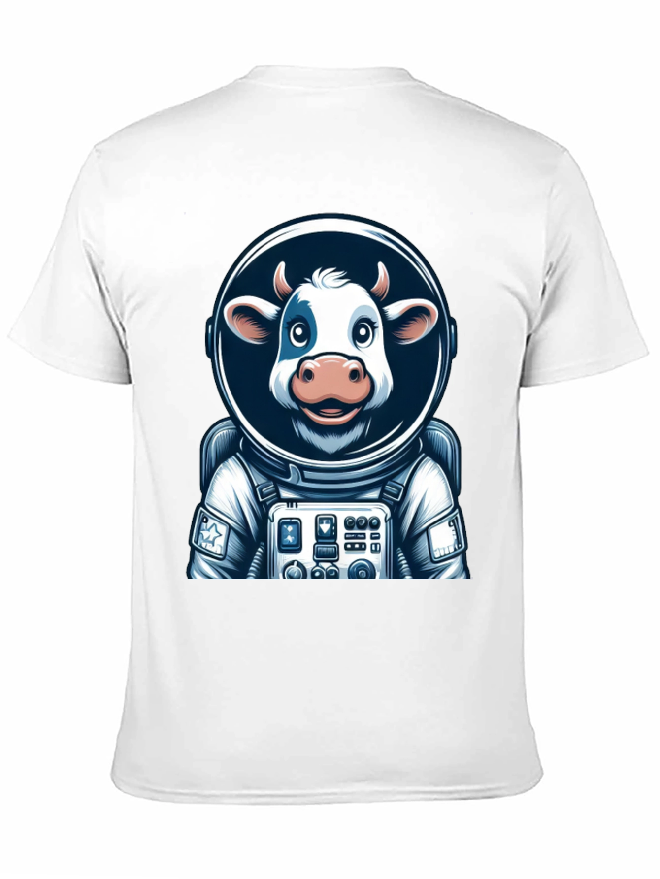 Camiseta Negra: Vaca Astronauta Espacial