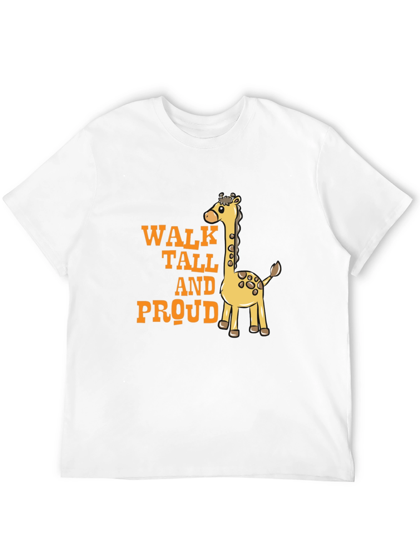 Camiseta Negra con Diseño de Jirafa Orgullosa