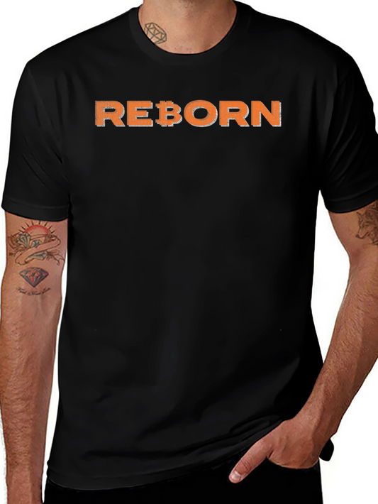 Camiseta Negra REBORN Estilo Vintage