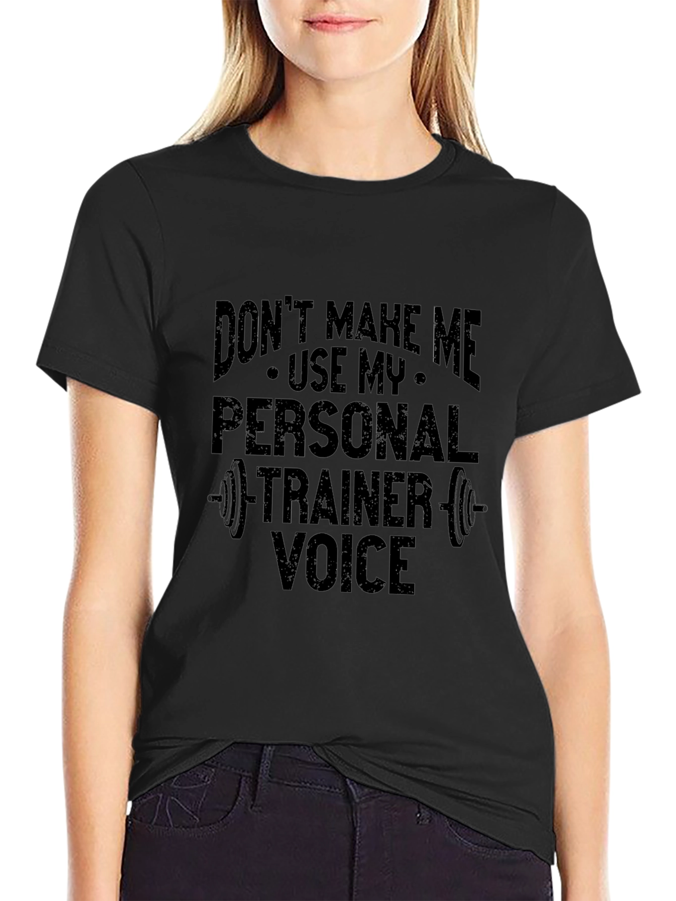 Camiseta Negra Divertida para Entrenador Personal