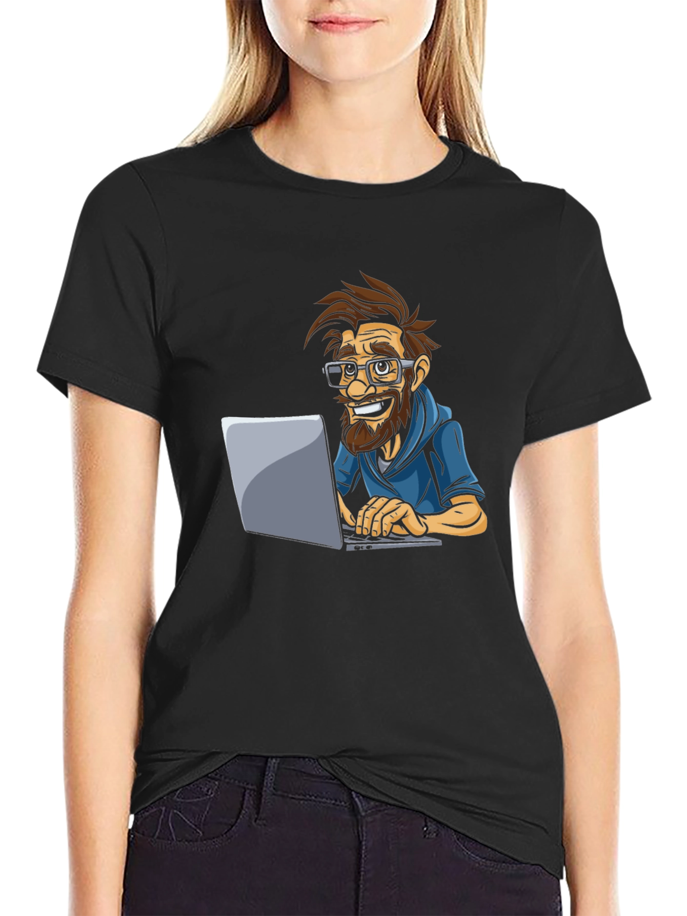 Camiseta Negra Hombre: Diseño Original Programador