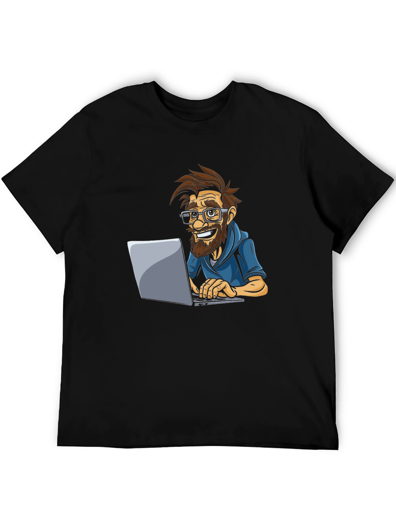 Camiseta Negra Hombre: Diseño Original Programador