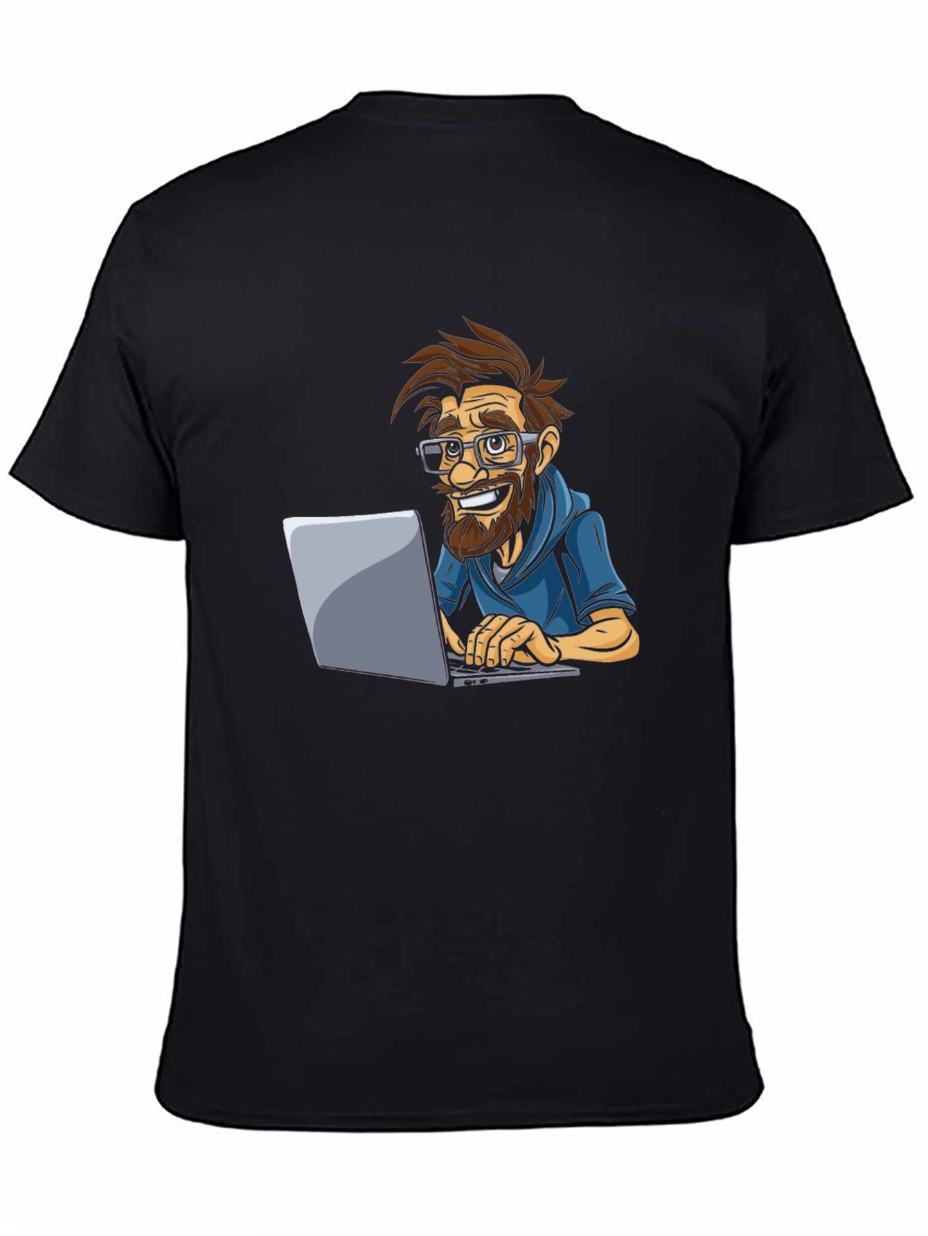Camiseta Negra Hombre: Diseño Original Programador