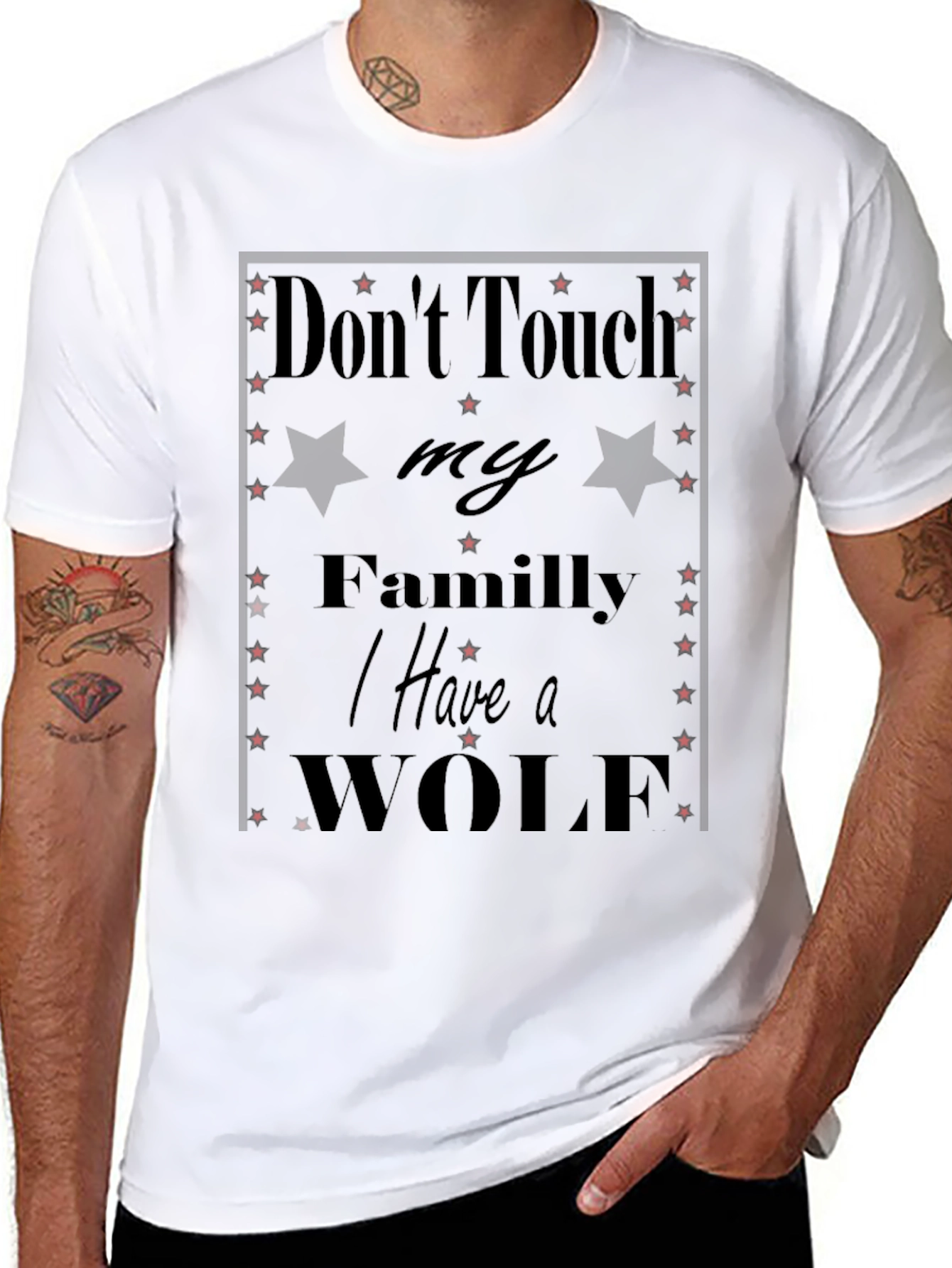 Camiseta Negra: No Toques a mi Familia