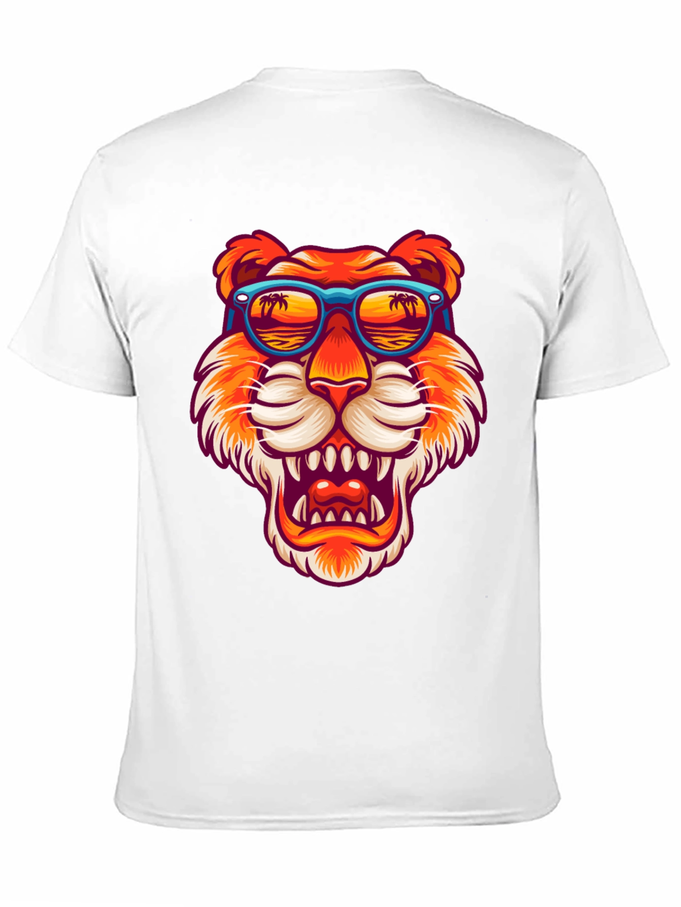 Camiseta Negra Tigre con Gafas de Sol