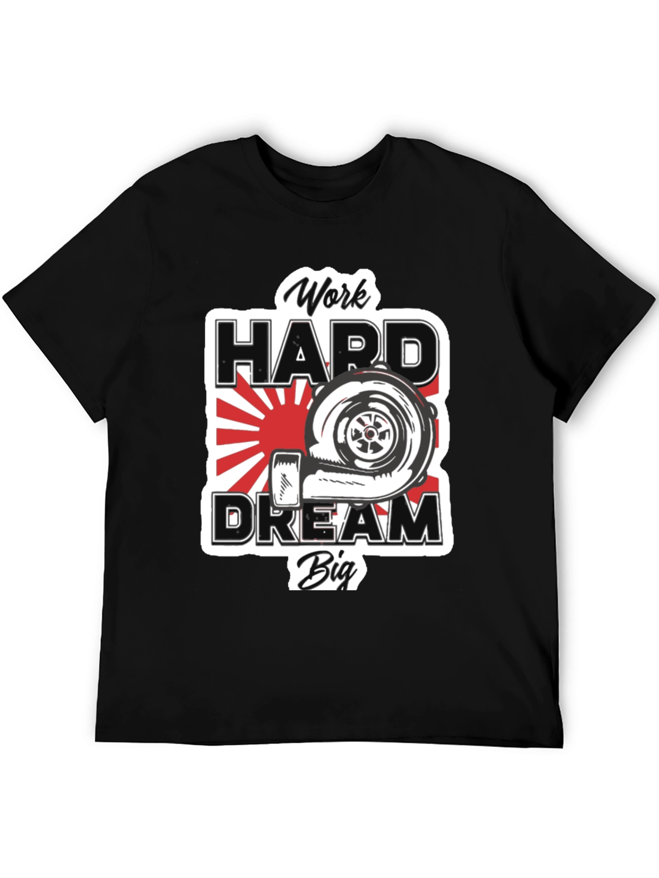 Camiseta Negra: Work Hard Dream Big