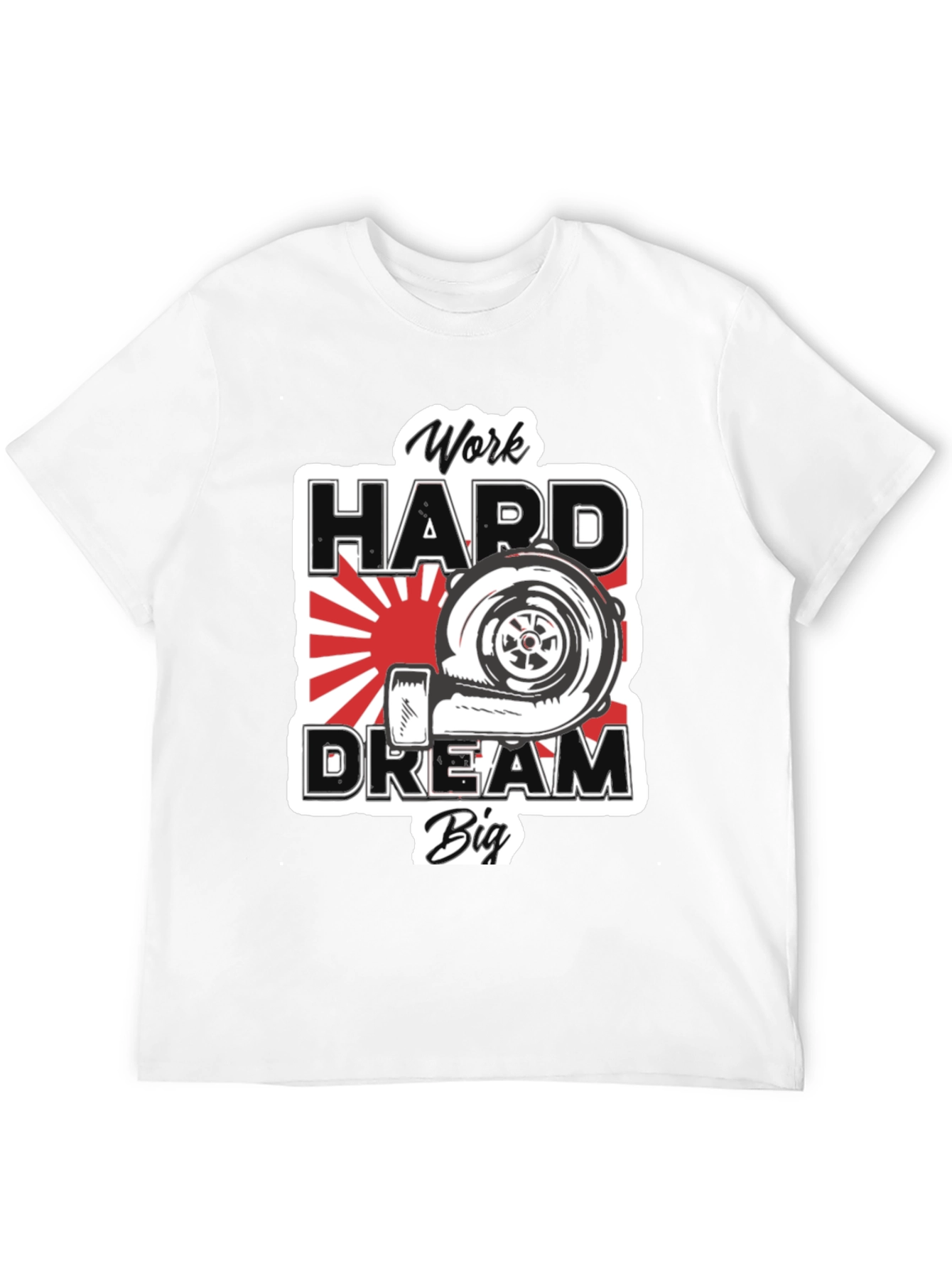 Camiseta Negra: Work Hard Dream Big