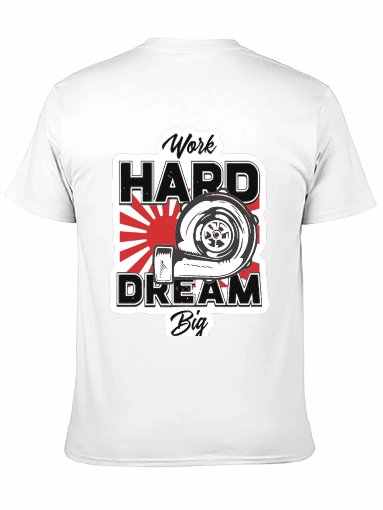 Camiseta Negra: Work Hard Dream Big