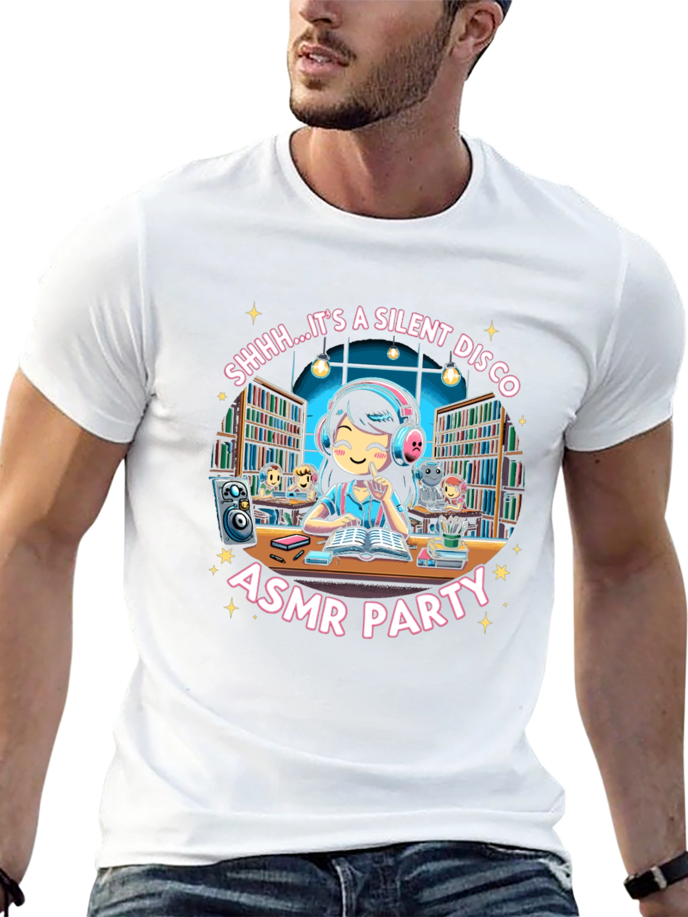 Camiseta Negra ASMR Party Silent Disco