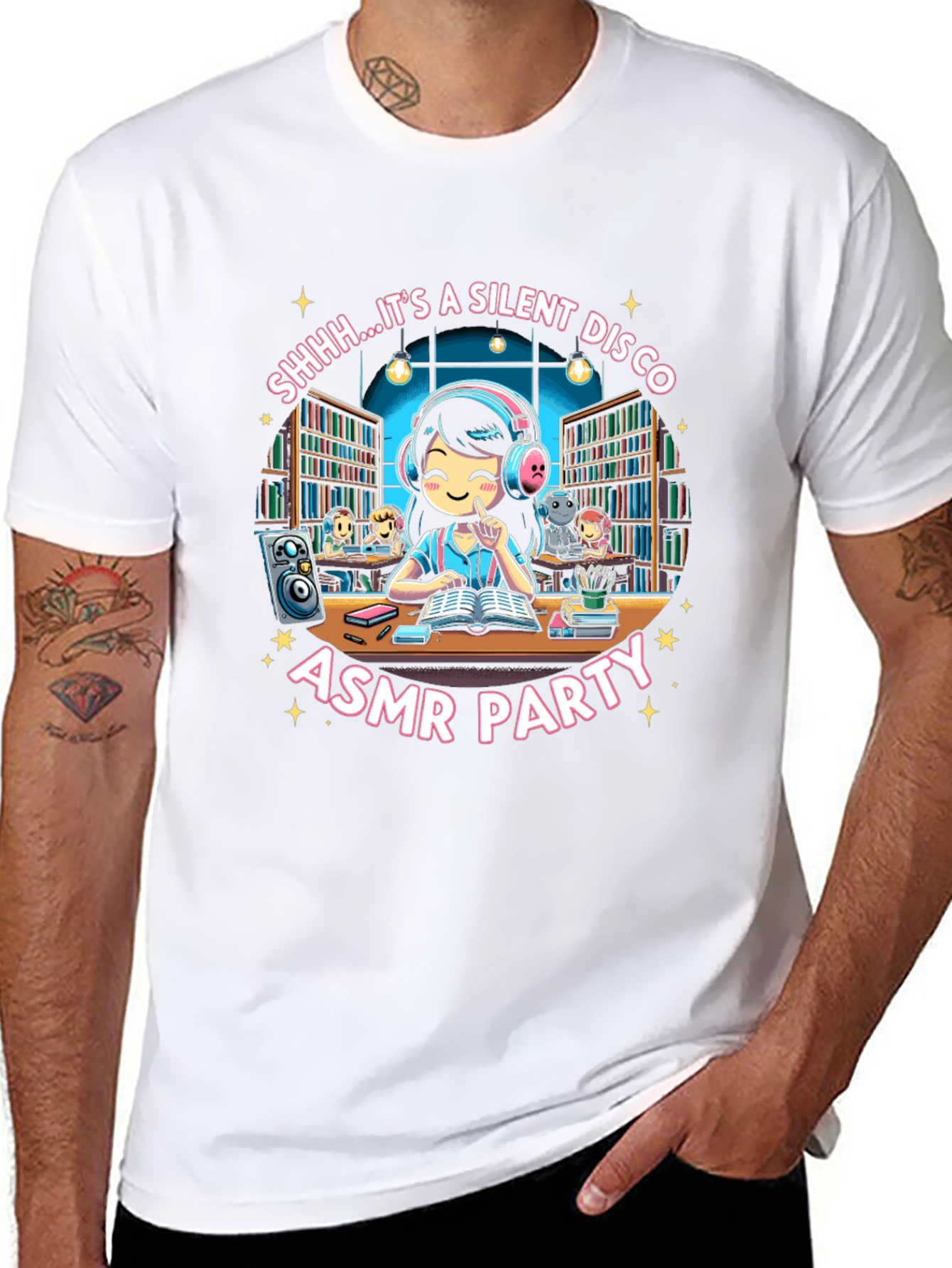 Camiseta Negra ASMR Party Silent Disco