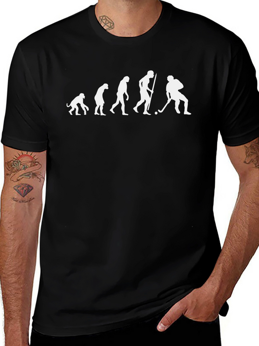 Camiseta Negra Evolución del Hockey