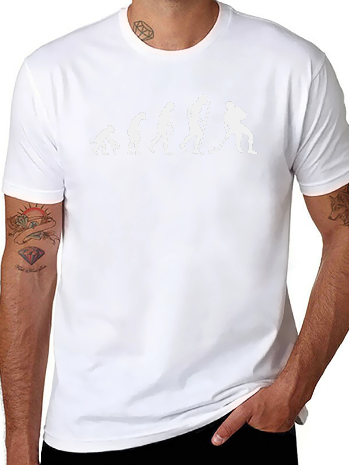 Camiseta Negra Evolución del Hockey