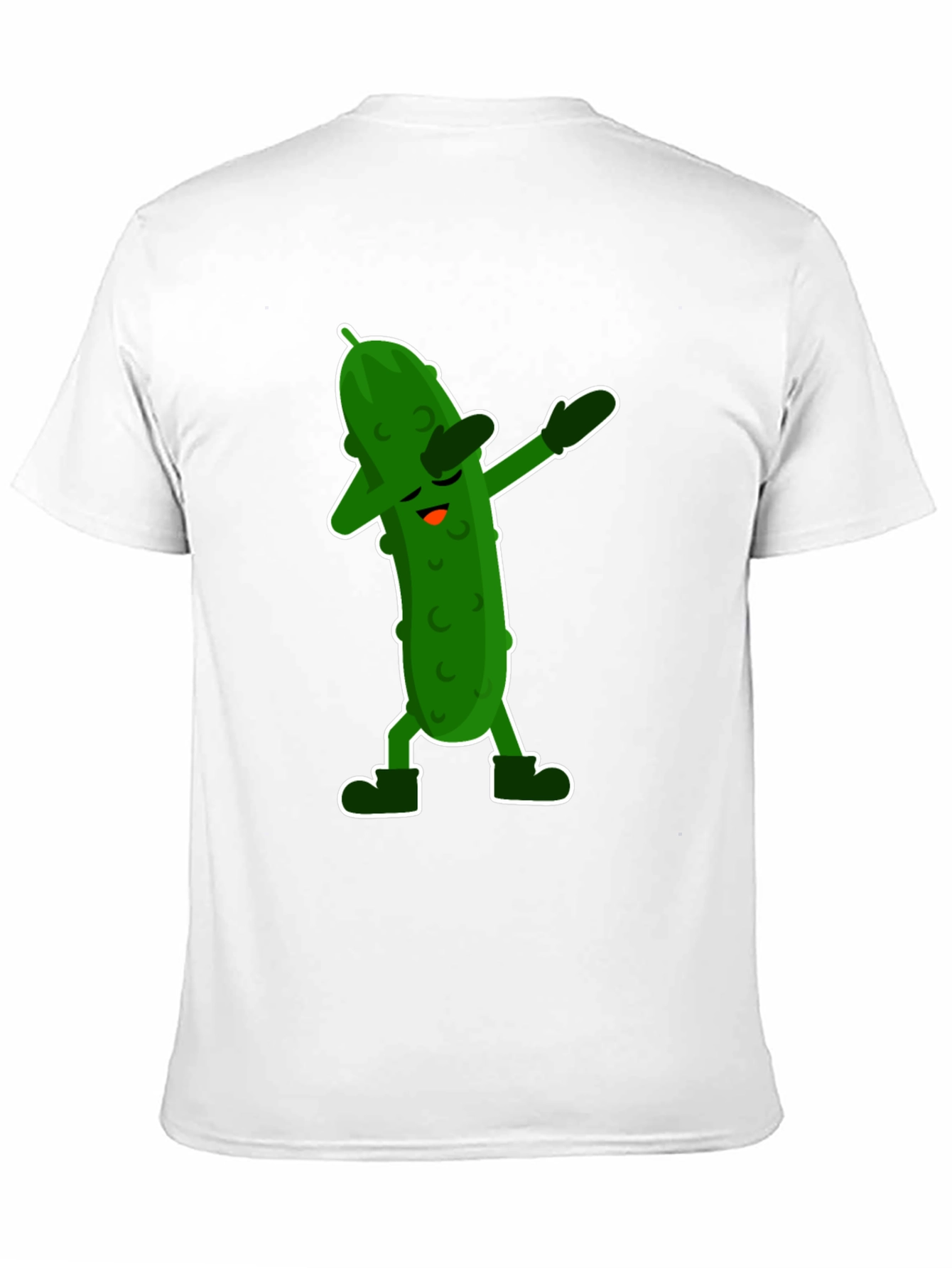 Camiseta Negra con Divertido Pepinillo Dabbing