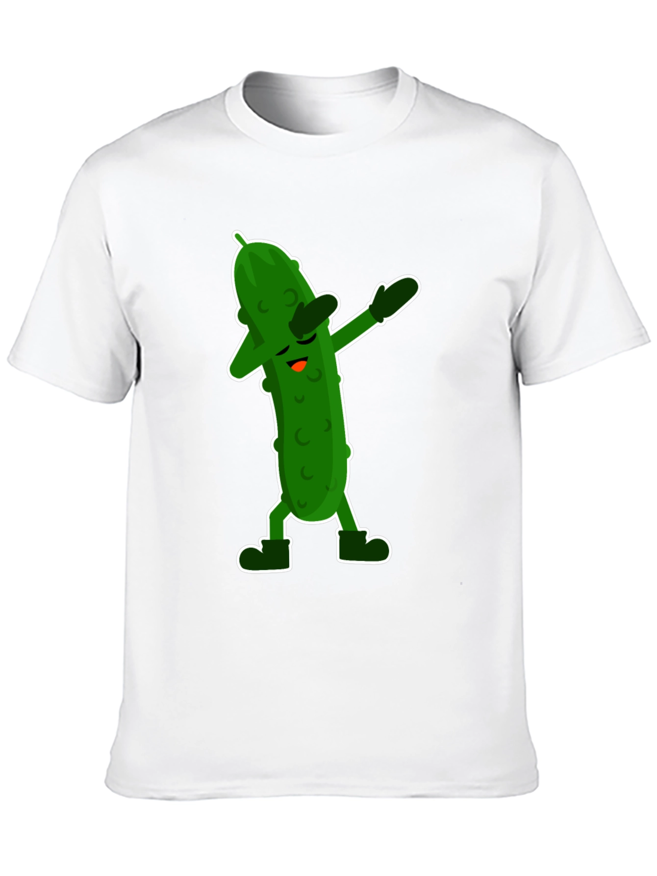 Camiseta Negra con Divertido Pepinillo Dabbing