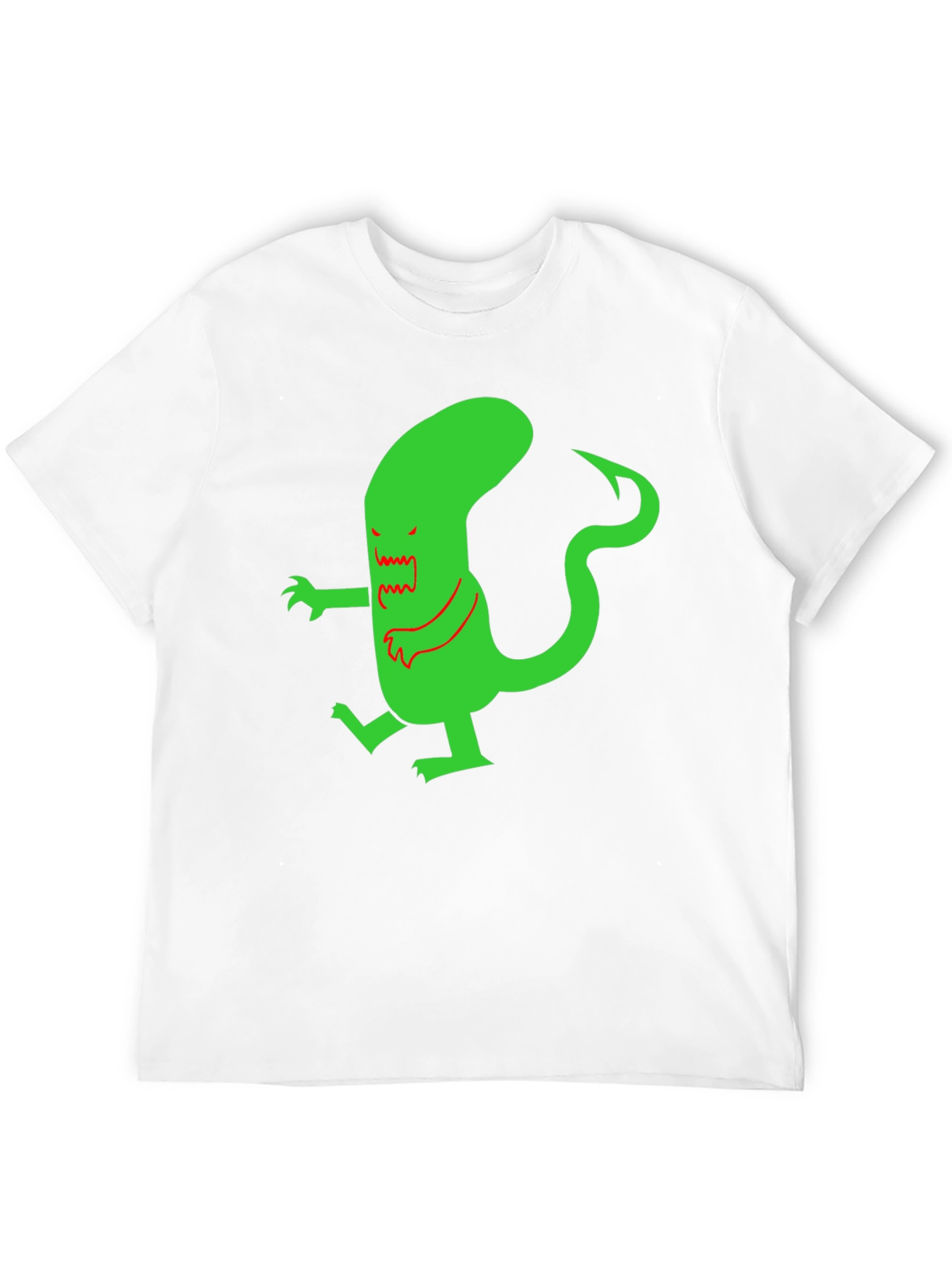 Camiseta Negra con Diseño Alienígena Divertido