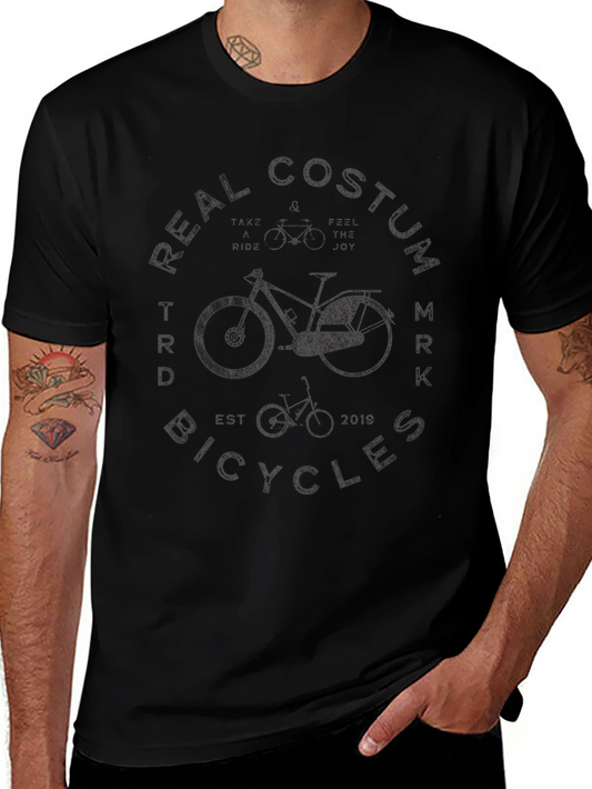 Camiseta Negra Diseño Bicicleta
