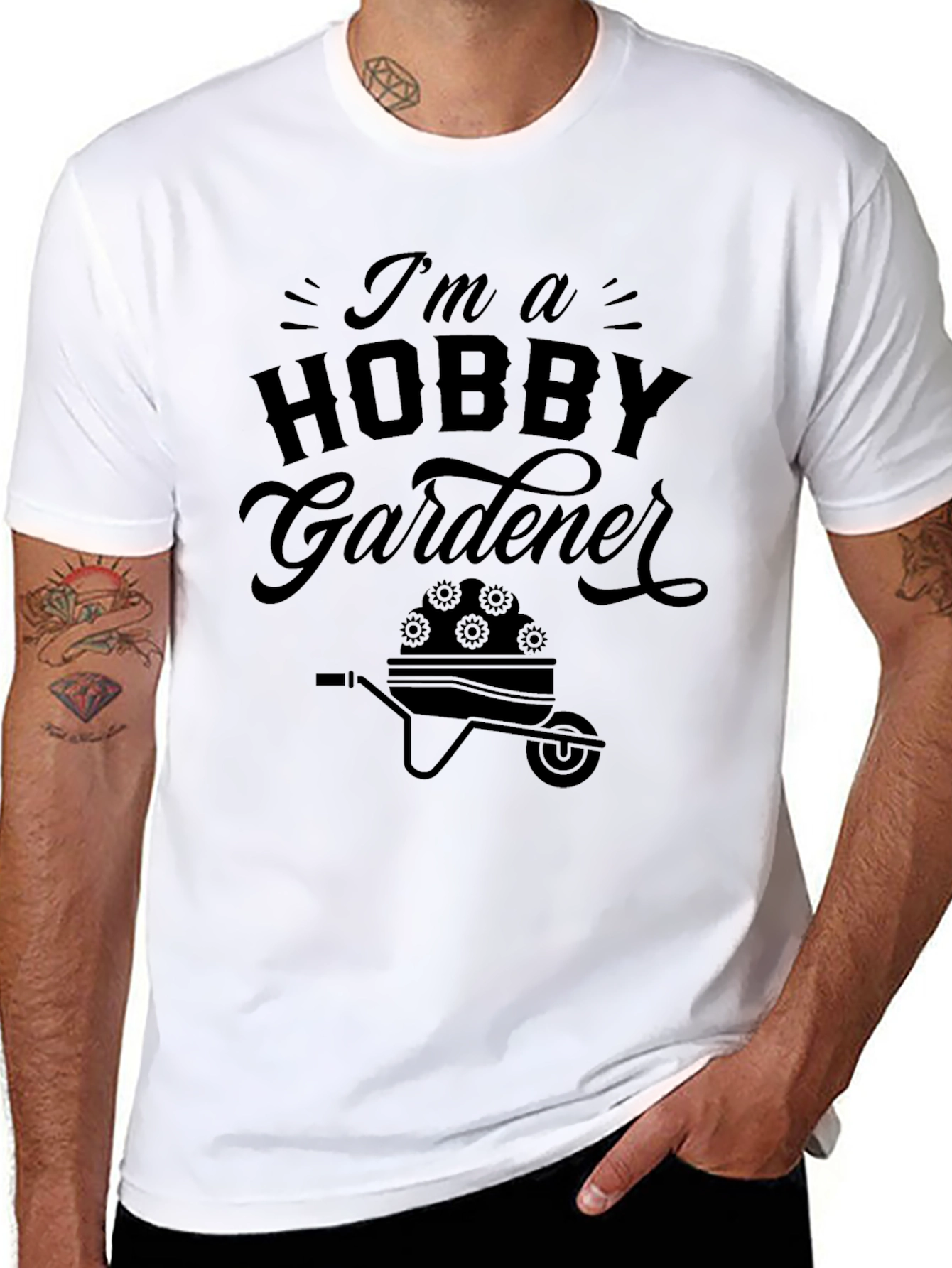 Camiseta Negra Hobby Gardener Unisex