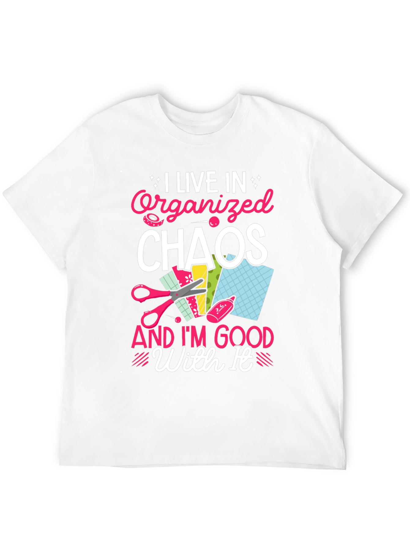 Camiseta Caos Organizado para amantes de las manualidades