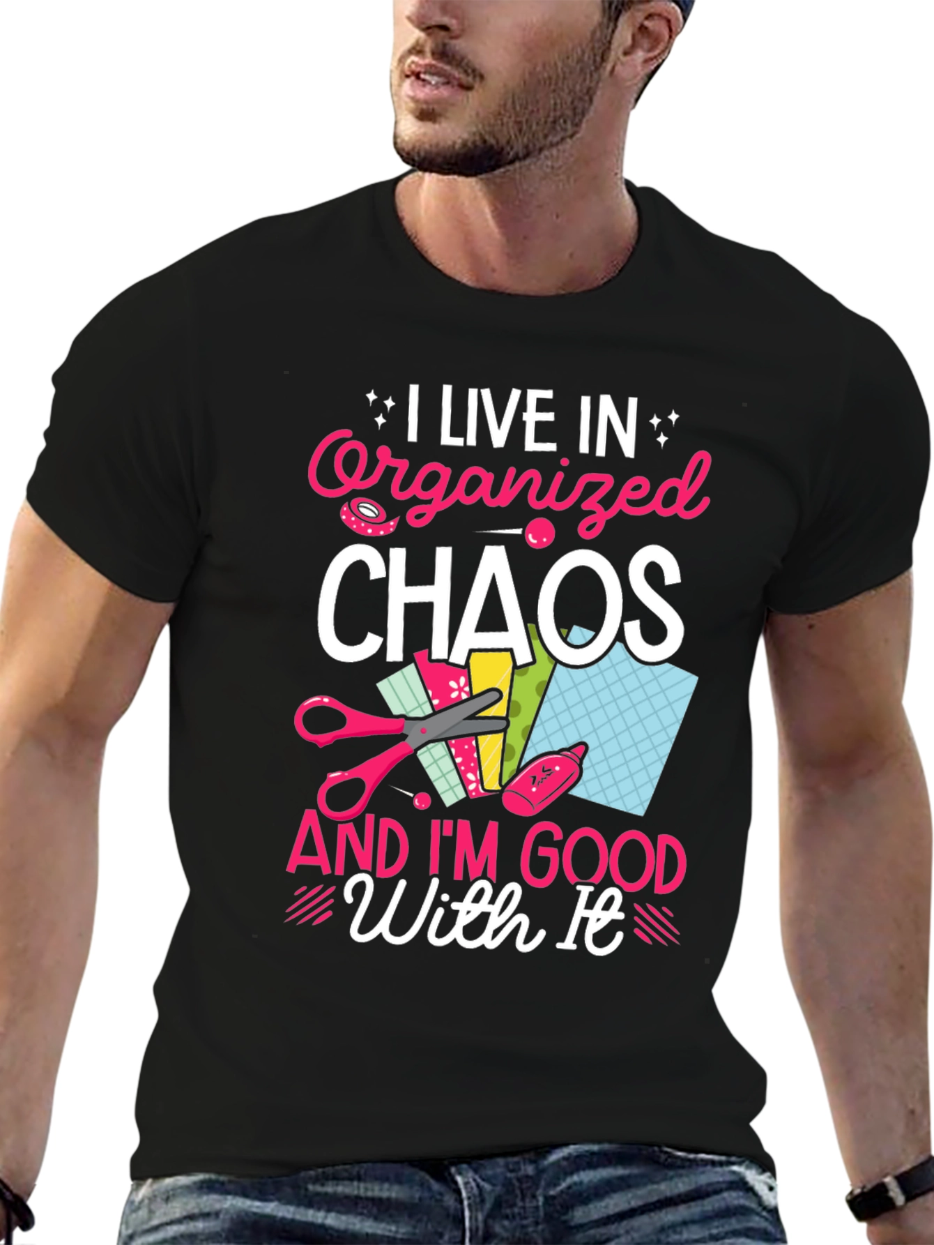Camiseta Caos Organizado para amantes de las manualidades
