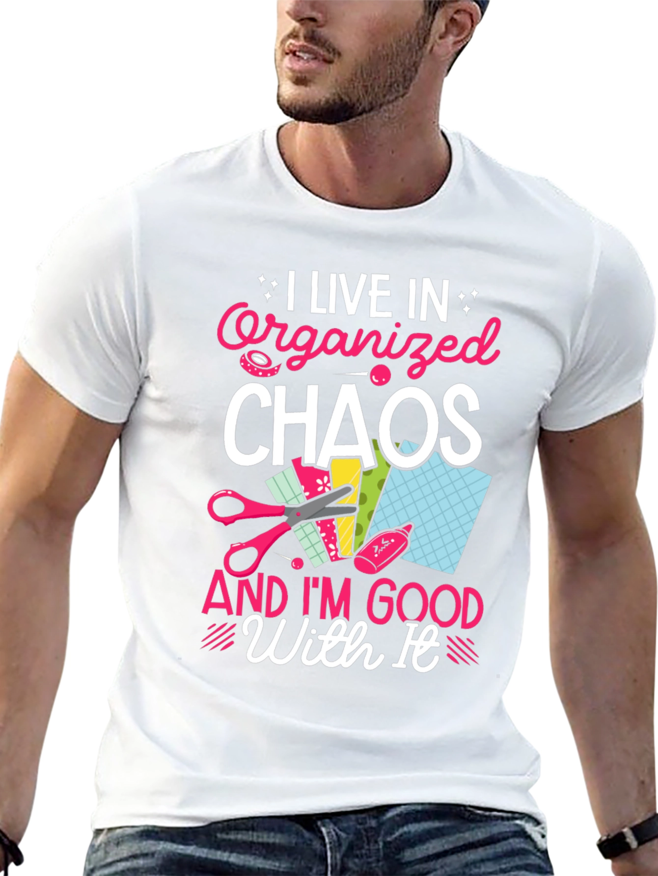 Camiseta Caos Organizado para amantes de las manualidades