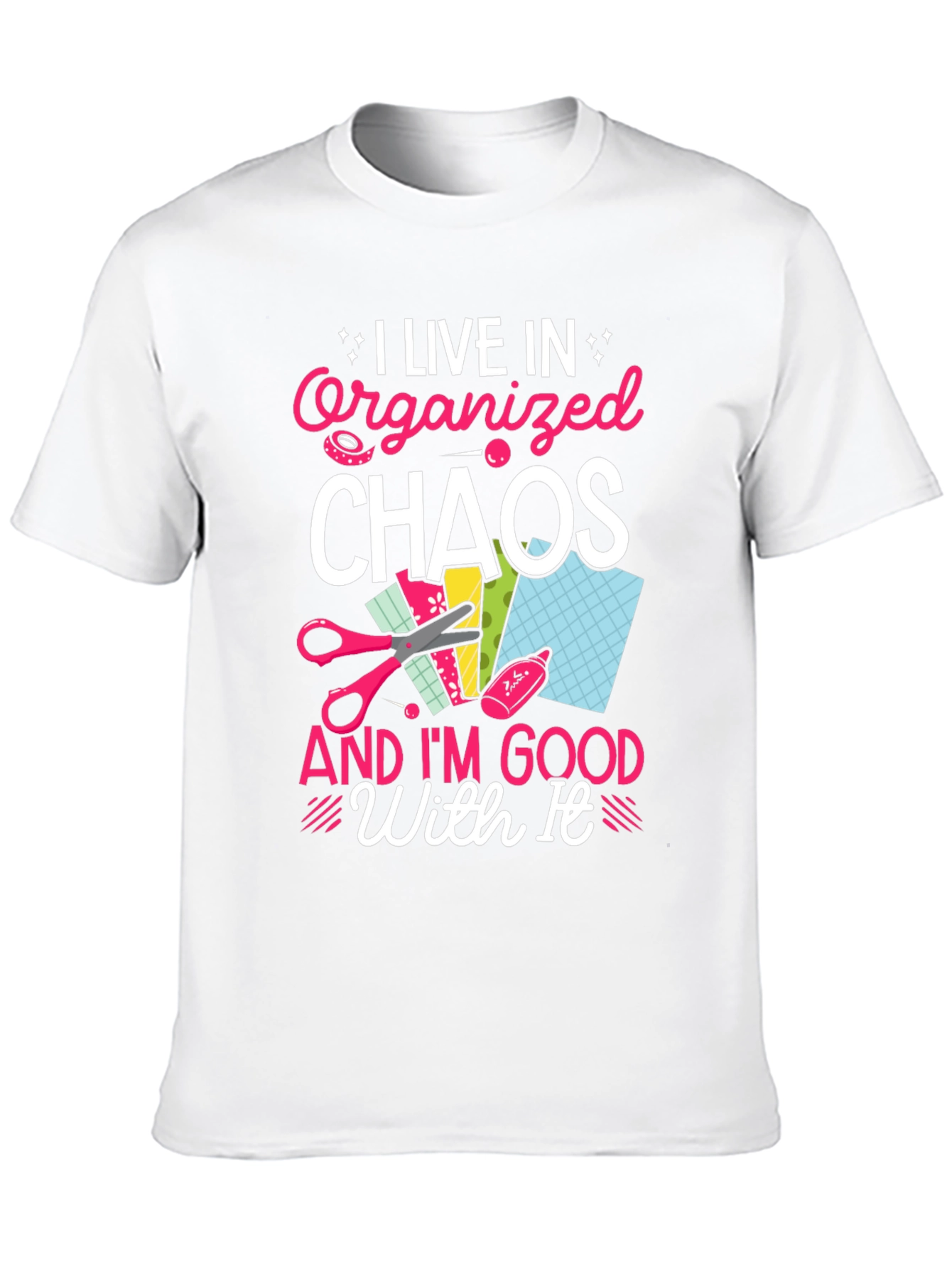Camiseta Caos Organizado para amantes de las manualidades