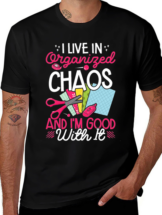 Camiseta Caos Organizado para amantes de las manualidades
