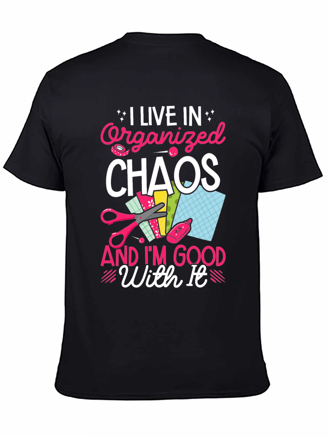 Camiseta Caos Organizado para amantes de las manualidades