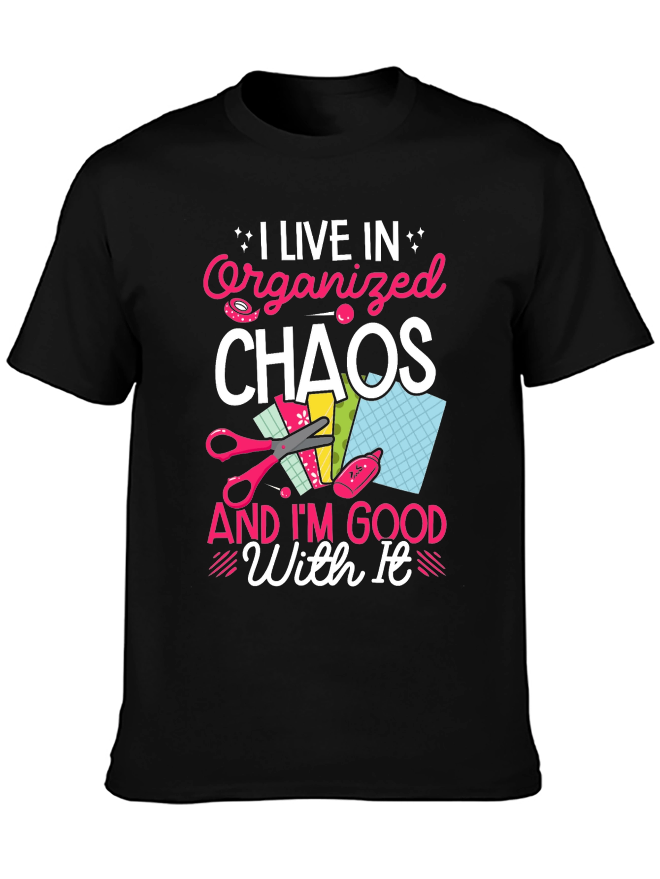 Camiseta Caos Organizado para amantes de las manualidades