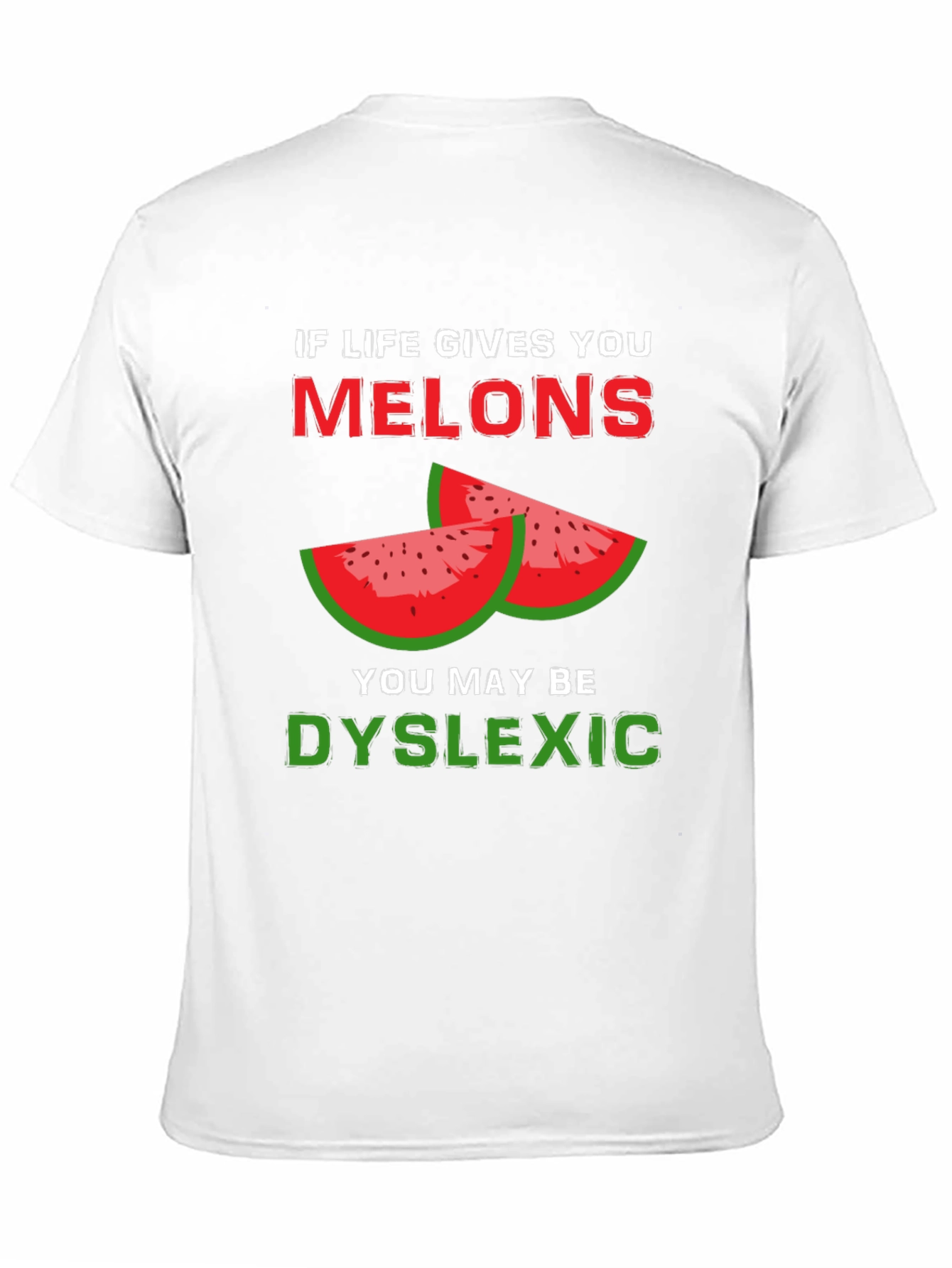 Camiseta Negra Humor Melones - Dislexia