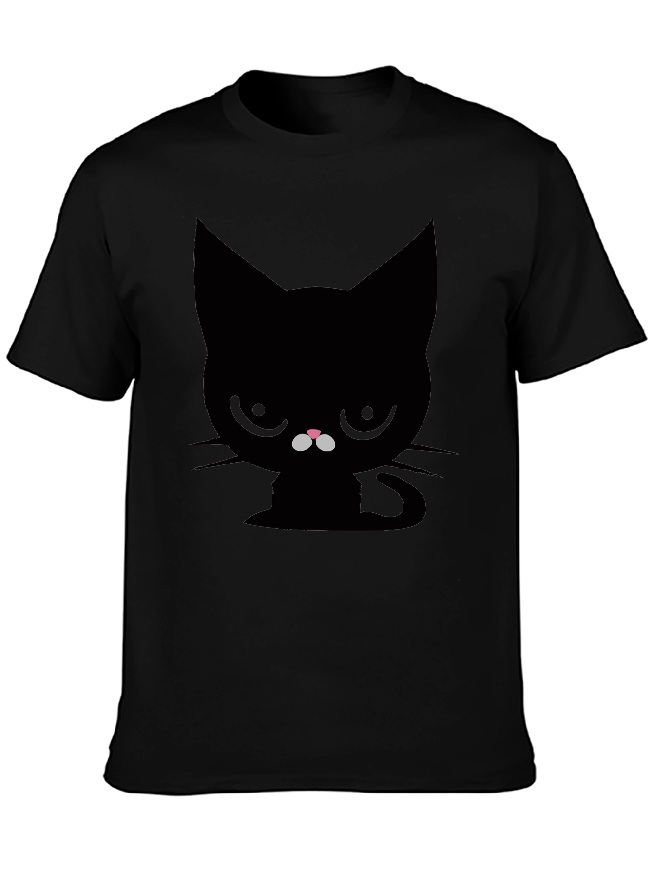 Camiseta Negra Gato Gruñón