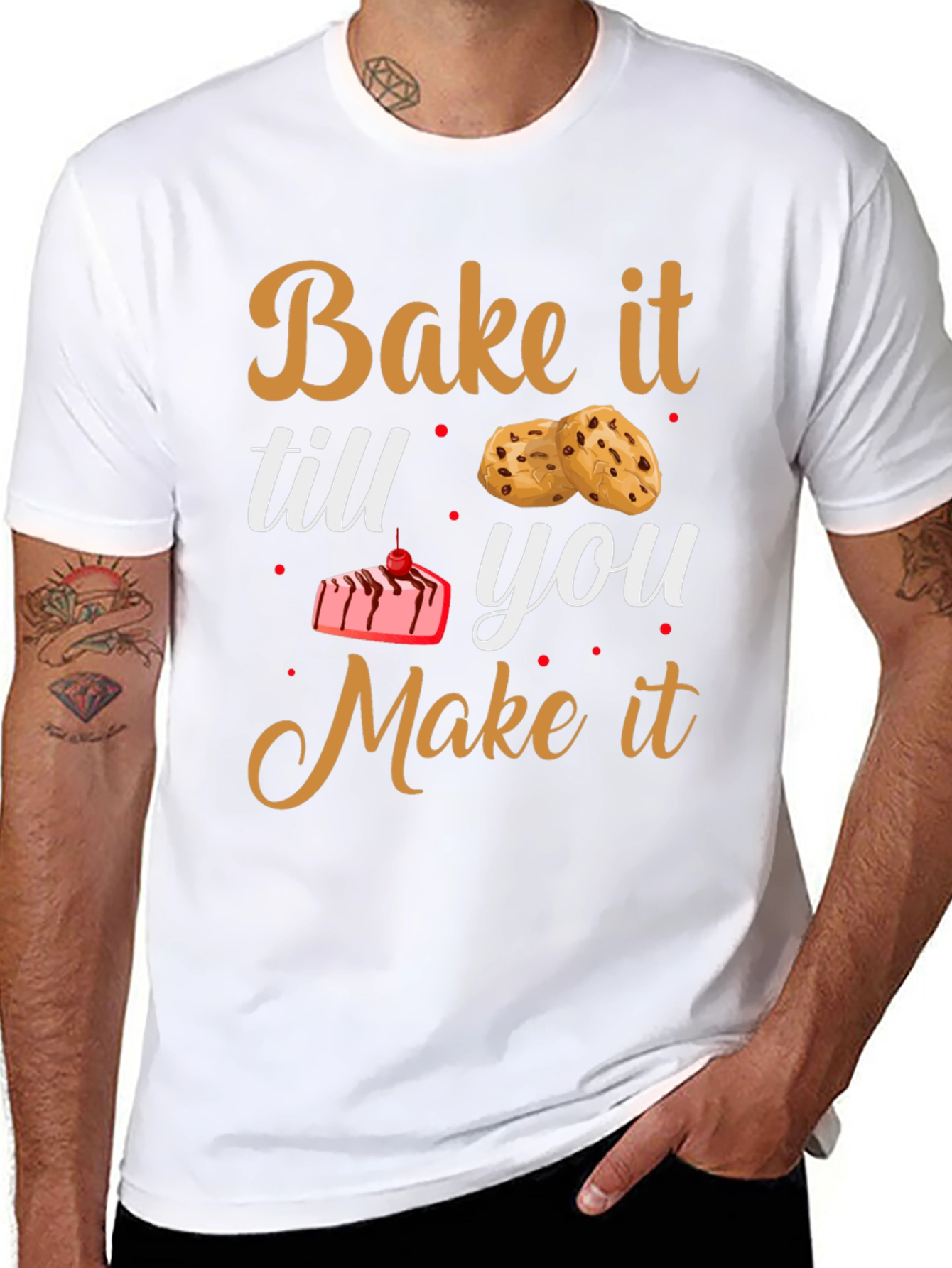 Camiseta Negra con Diseño de Horneado