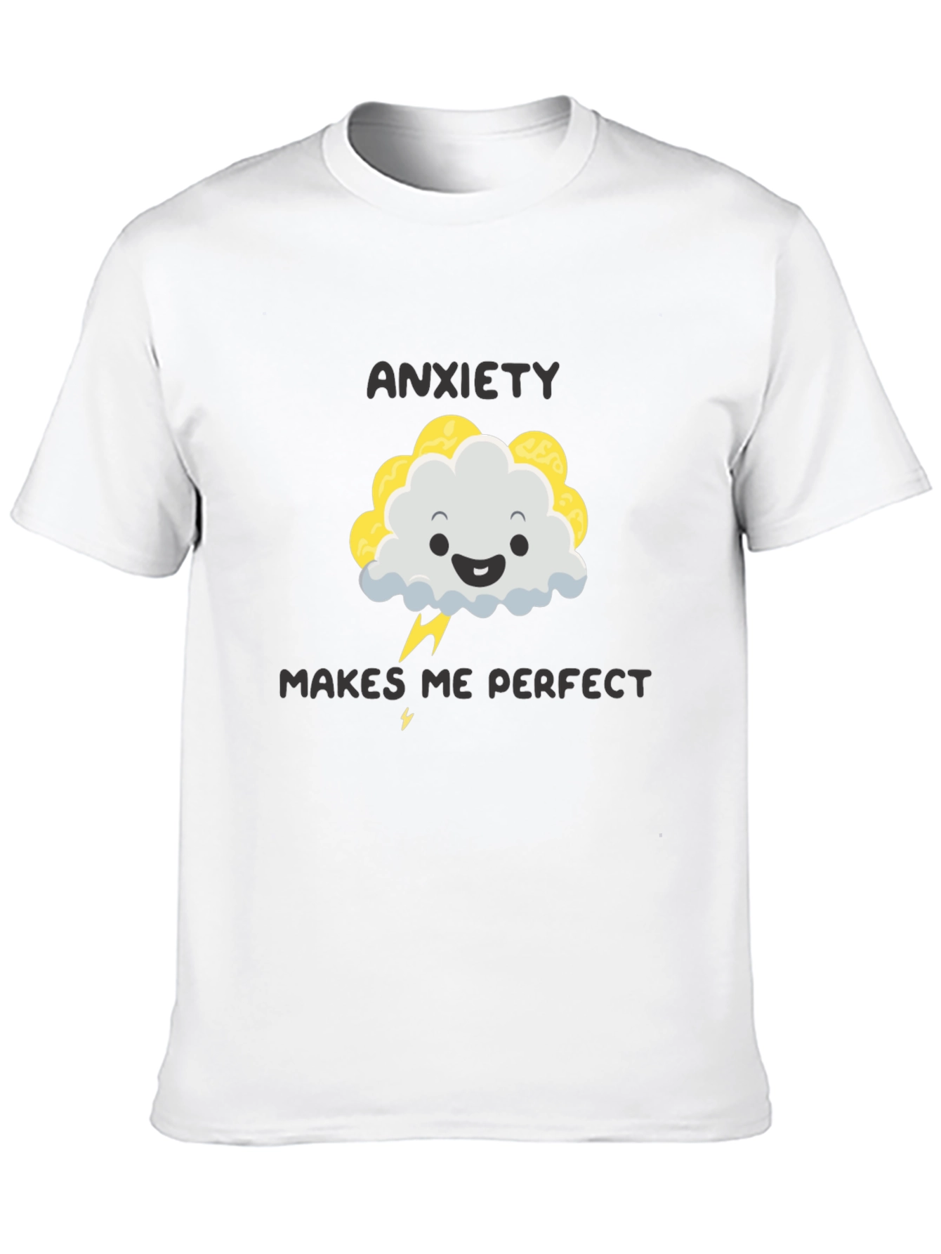 Camiseta Negra Ansiedad me hace perfecto