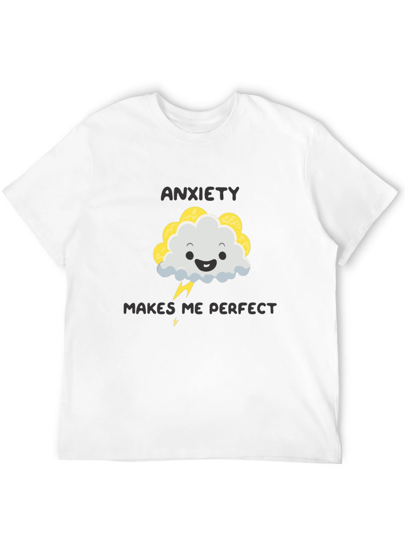 Camiseta Negra Ansiedad me hace perfecto