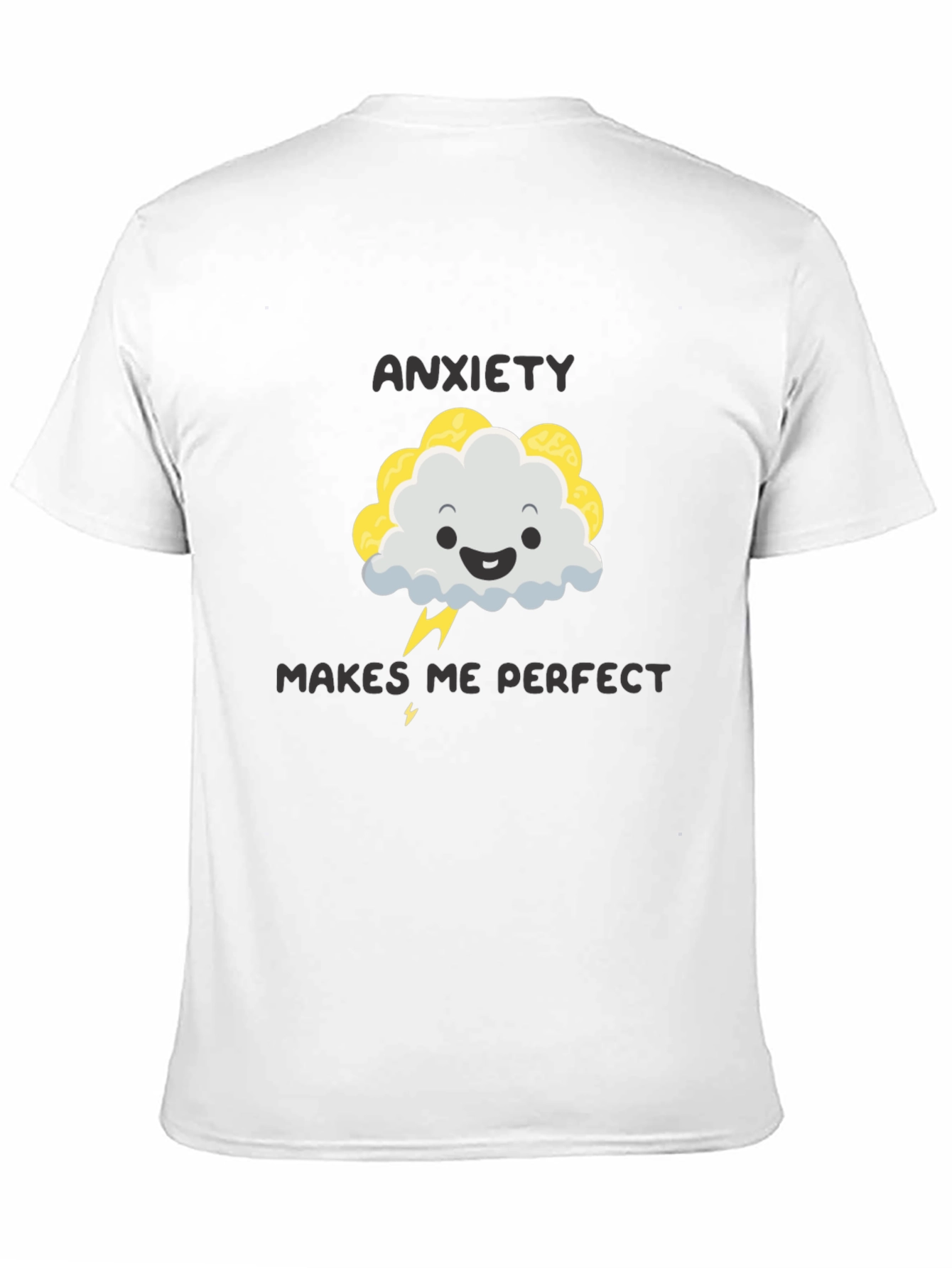 Camiseta Negra Ansiedad me hace perfecto