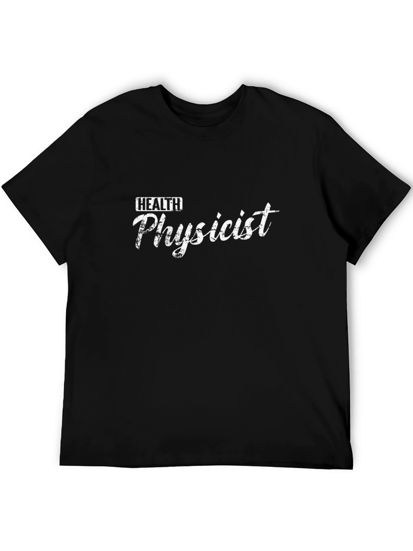 Camiseta Negra Health Physicist para Profesionales de la Salud