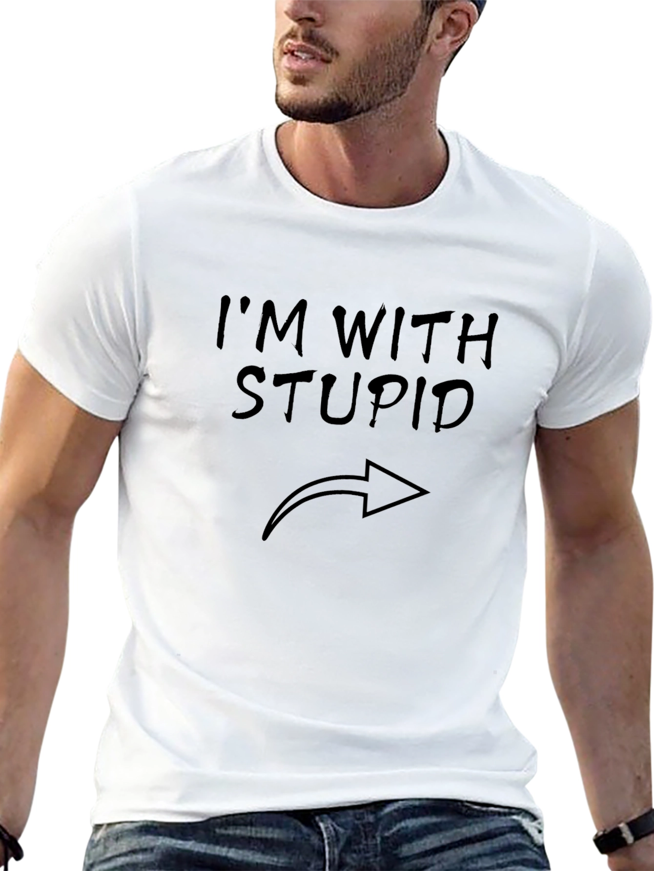 Camiseta Negra: Estoy Con El Estúpido