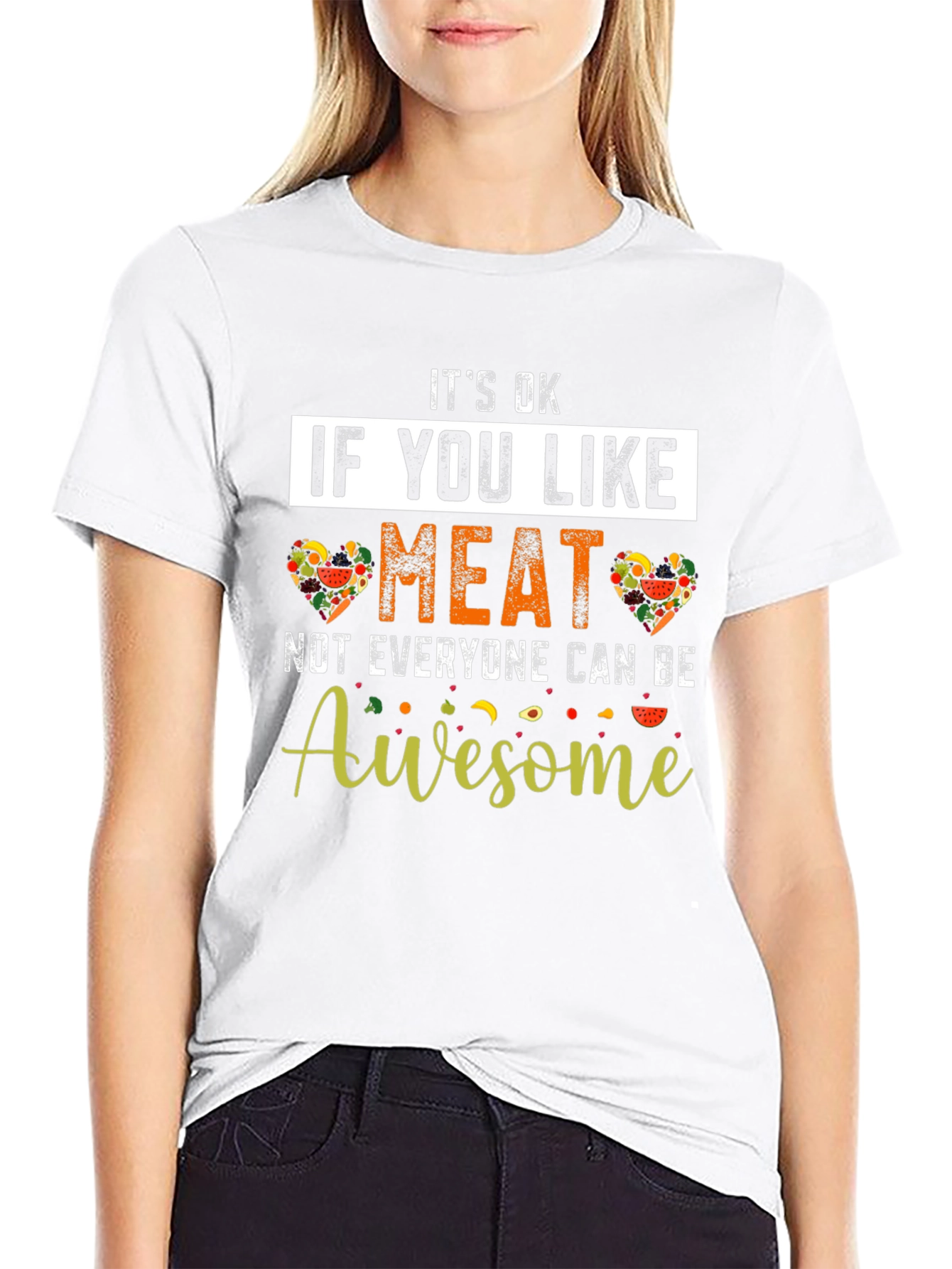 Camiseta Negra Its OK If You Like Meat