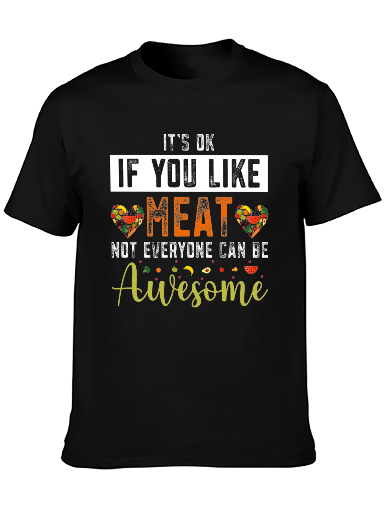 Camiseta Negra Its OK If You Like Meat
