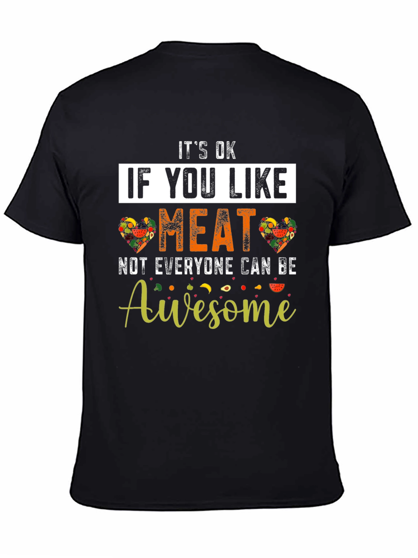 Camiseta Negra Its OK If You Like Meat