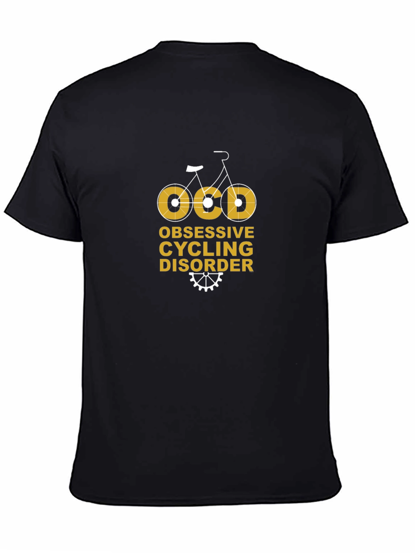 Camiseta Negra Ciclismo OCD: Obsesivo y Divertido