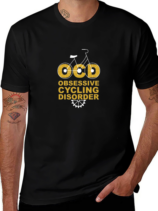 Camiseta Negra Ciclismo OCD: Obsesivo y Divertido