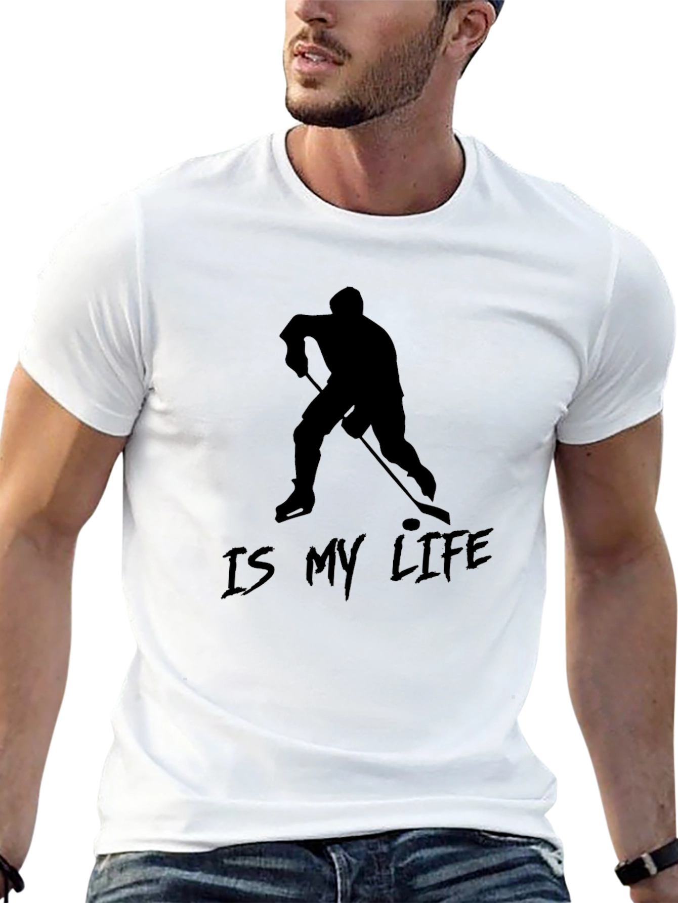 Camiseta Negra Hockey Is My Life