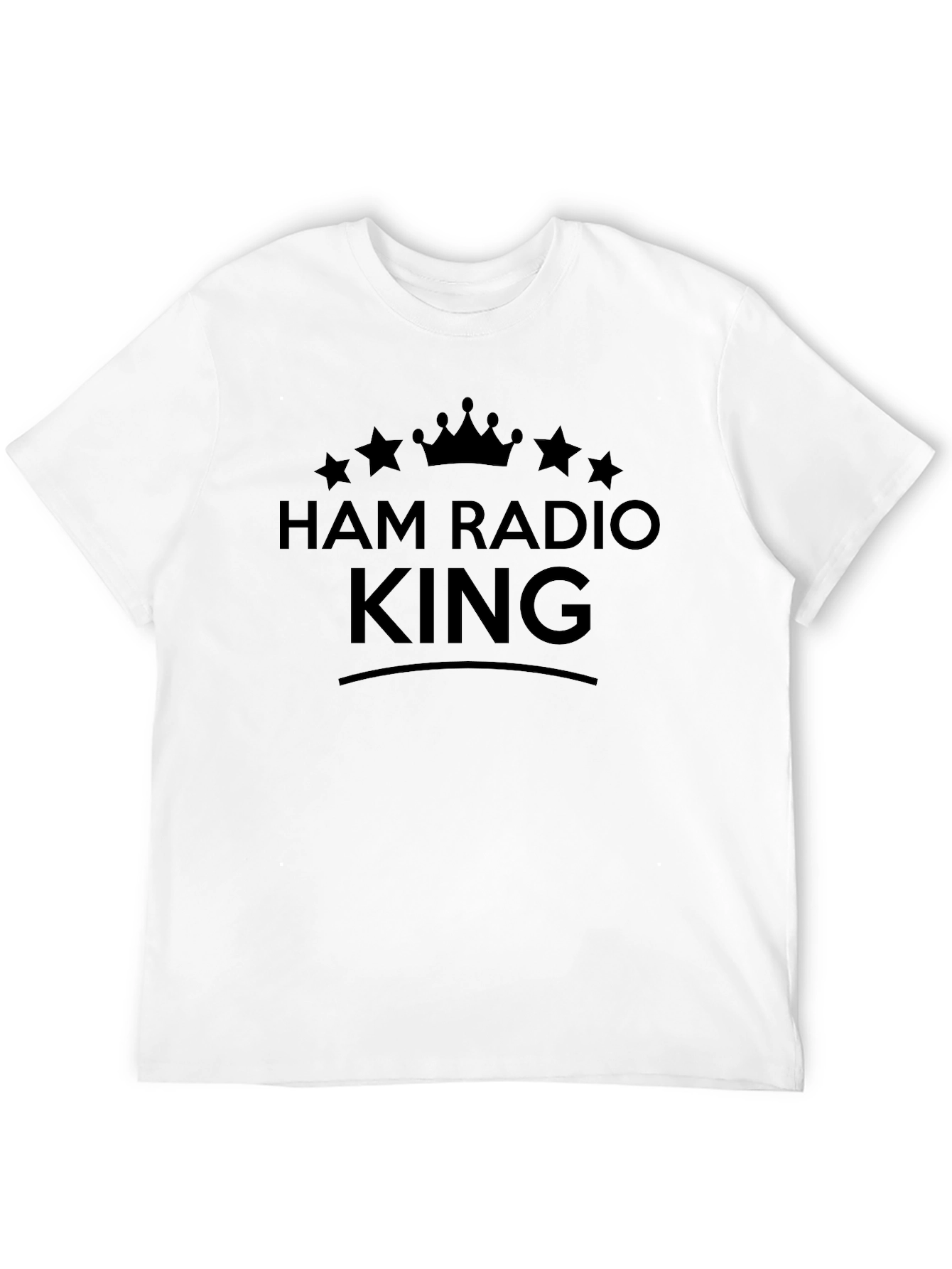 Camiseta Negra Ham Radio King - Para Radioaficionados